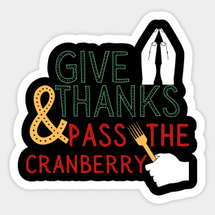 Cranberry Sauce Thanksgiving Dinner Funny Sticker